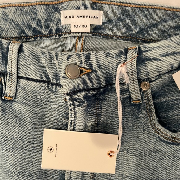 Good American straight icon stretch jeans 10 12 high rise - Picture 9 of 12